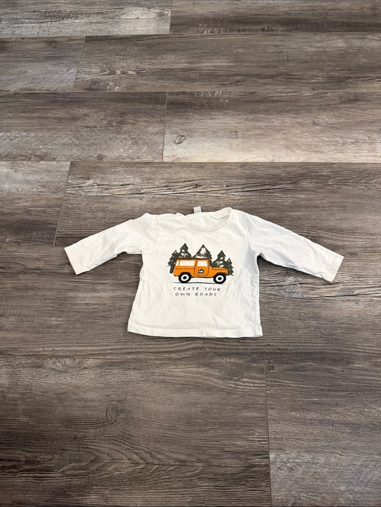 Petit Lem Other - Petit Lem Kids Long Sleeve Tee with Orange Truck Graphic